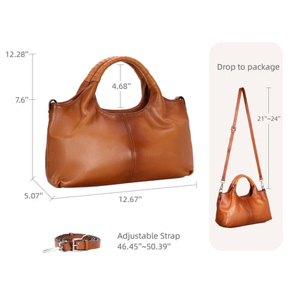 Iswee Leather Purses for Women Satchel Bag Crossbody Handbag Hobo Tote Bags