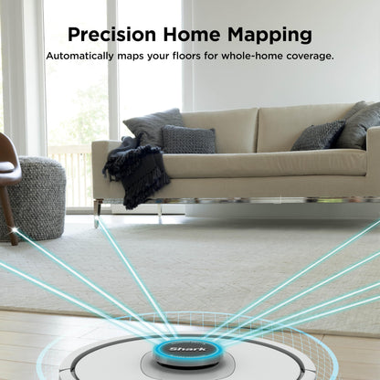 Shark AI Ultra Voice Control Robot Vacuum with Matrix Clean Navigation, Home Mapping, 60-Day Capacity, XL Self-Empty Base for Homes with Pets, Carpet & Hard Floors, Cool Grey