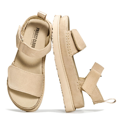 Project Cloud 100% Genuine Leather Platform Sandals For Women - Memory Foam Insole Slip Resistant Chunky Womens Sandals with adjustable straps - Wedge Sandals for Women 2026 (Bronzestar, WHEATSDE,9)