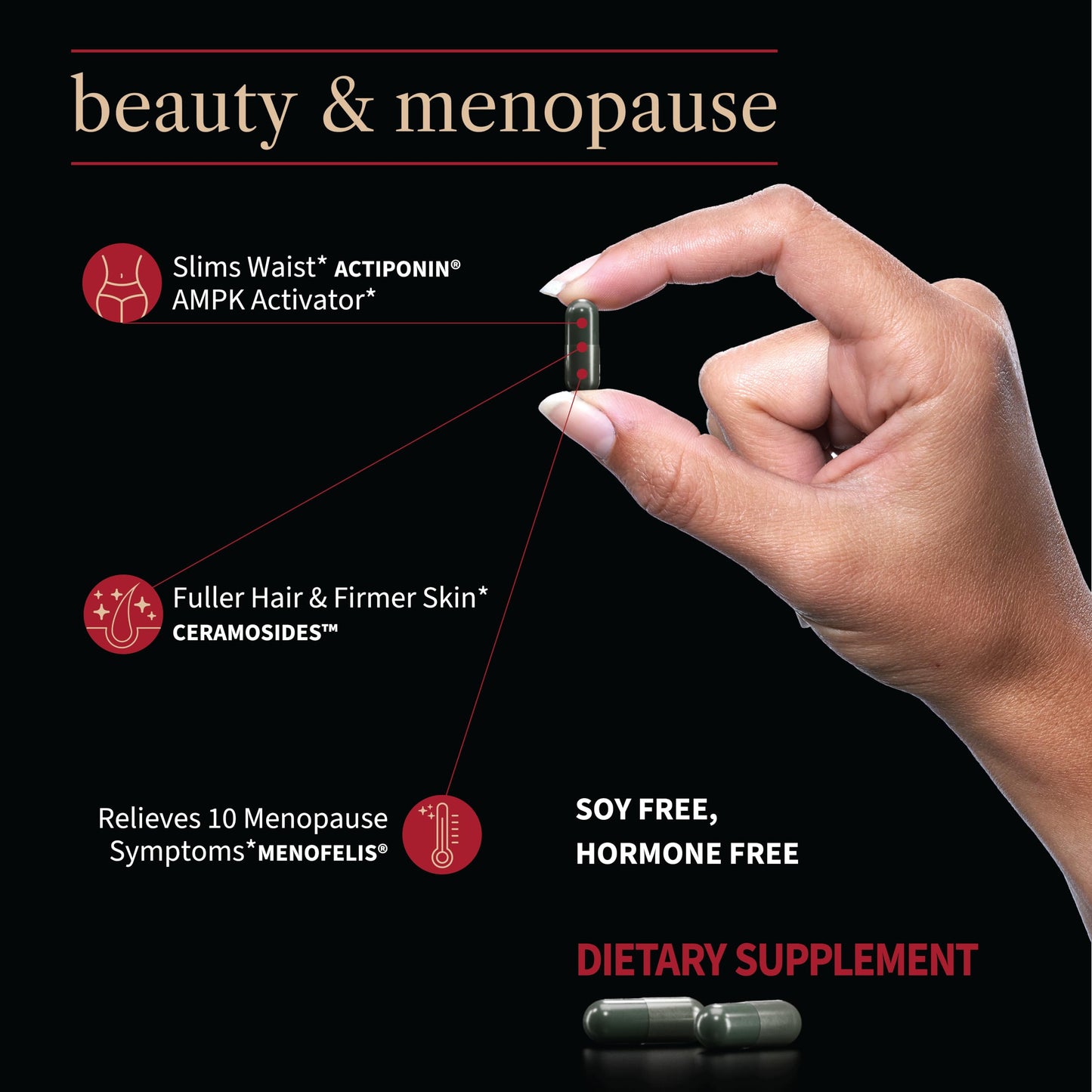 Hot- Hormone-Free Menopause & Beauty Support Supplement 30 Capsules
