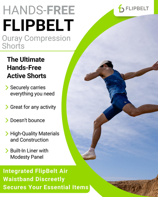 FlipBelt Men's Compression Shorts 3.0 - Black - M