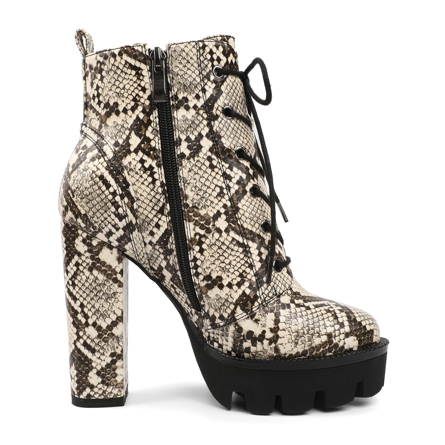 Mettesally Women's Platform Ankle Boots Non Slip Booties Shoes Size 8