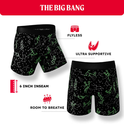 Shinesty Hammock Support Mens Underwear with Pouch | Big and Tall Underwear for Men Flyless | US XXL Constellation