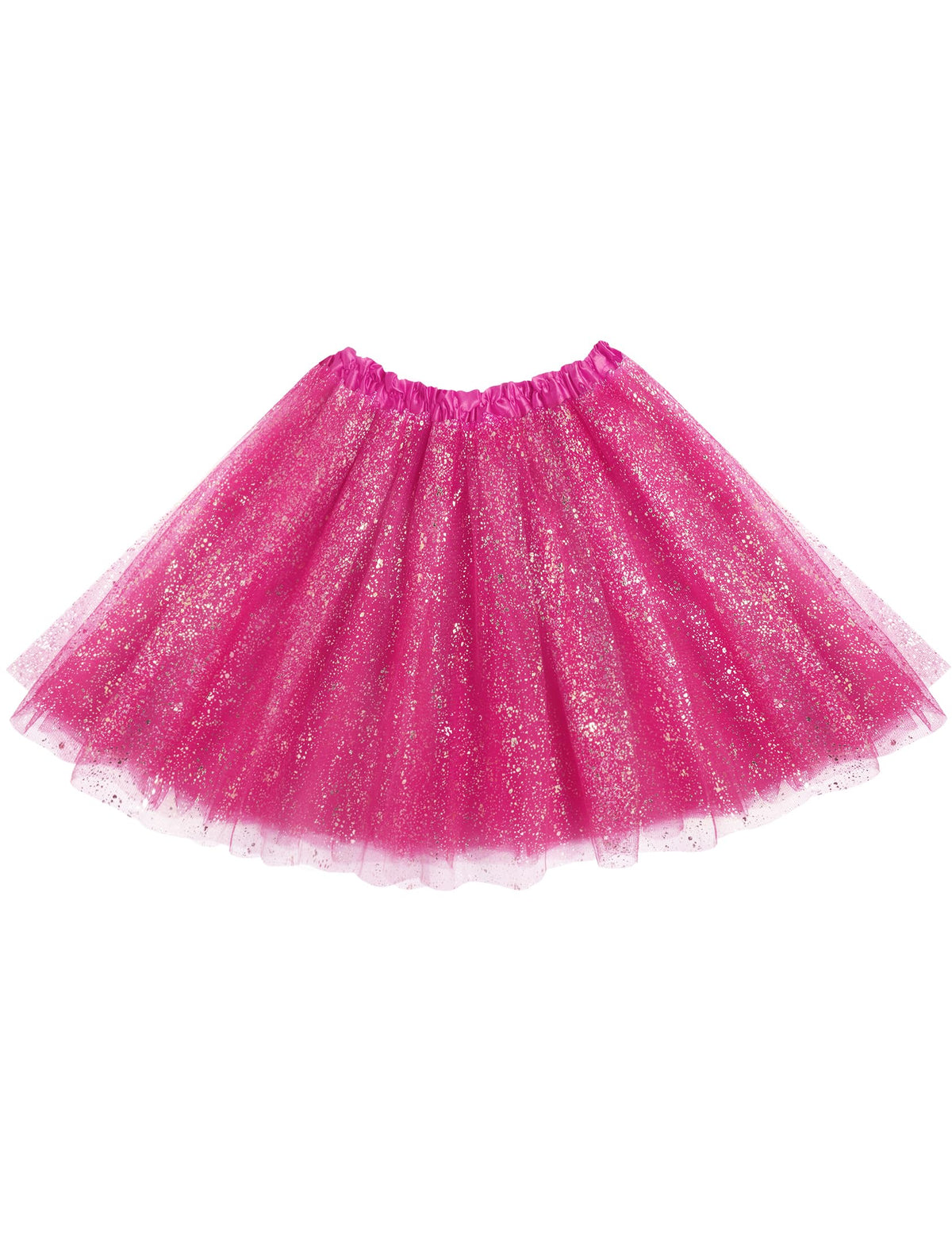 sissy - Femboy - Crossdressing - 3 Layers Tutus for Women Adult, Classic Elastic Tulle Tutu Skirts Tutu (Rose Pink)