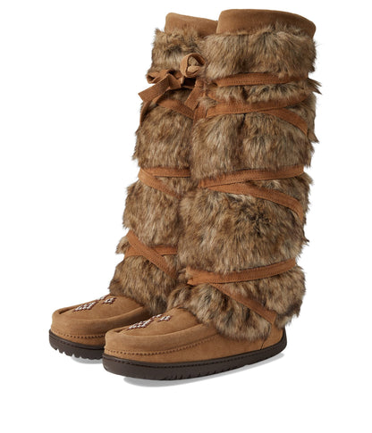 Manitobah Mukluks Tall Wrap Oak/Chene Suede 2 8 M