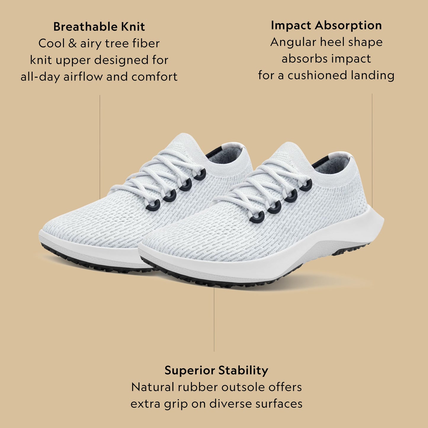 Allbirds Women's Tree Dasher 2, Active Running & Walking Sneakers - Blizzard (Blizzard Sole) - 6 Medium