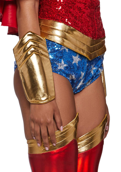 Dolls Kill Warrior Hero Costume Set by Trickz N' Treatz, XX-Small