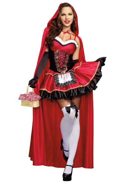 Dreamgirl Women's Adult Fashion Sexy Little Red Riding Hood Costume