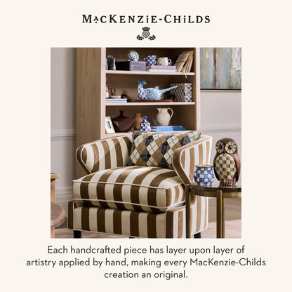 MACKENZIE-CHILDS Resin Squirrel Figurine, Brown-and-White Mocha Check