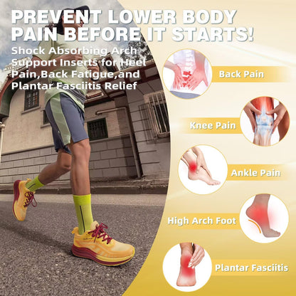 Men's Orthopedic Running Shoes: Casual Plantar Fasciitis Arch Support Neuropathy Foot Heel Pain Relief Recovery Trail Sneakers, Lightweight Breathable Slip On Tennis Shoes Orange Yellow Size 12