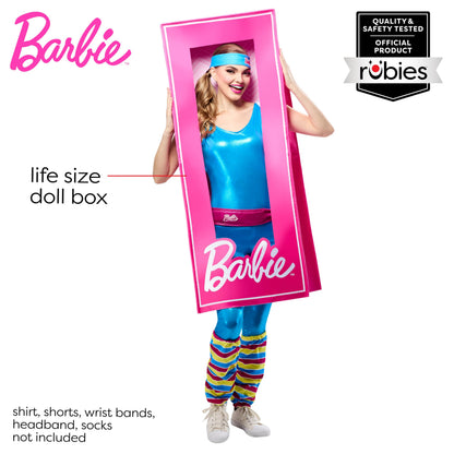 Rubies Barbie: Barbie Doll Box Costume for Adults, Women's One Size