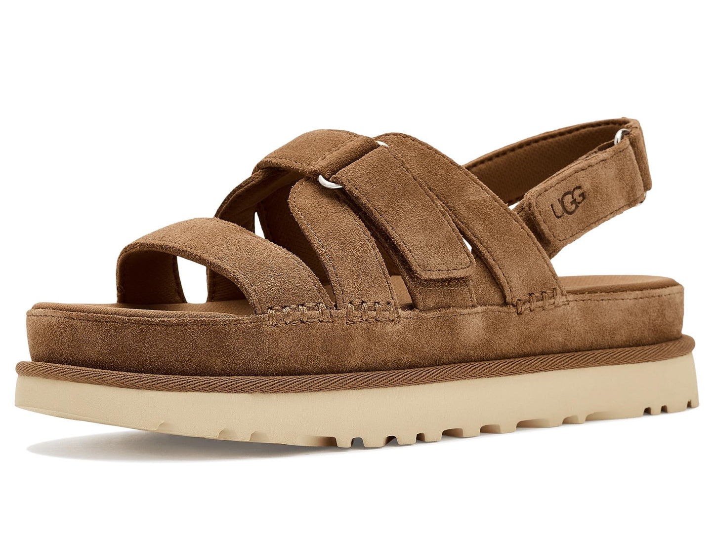 UGG Women's Goldenstar Gleam Sandal, Chestnut, 8.5