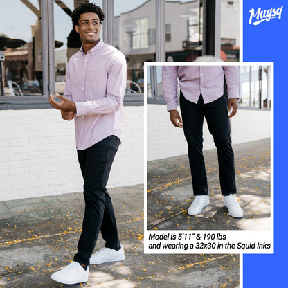 Mugsy Beans Men’s Jean - Classic Fit Medium Gray Denim Jeans for Men - Ultra-Flexible & Comfortable Pants for Men - True to Size