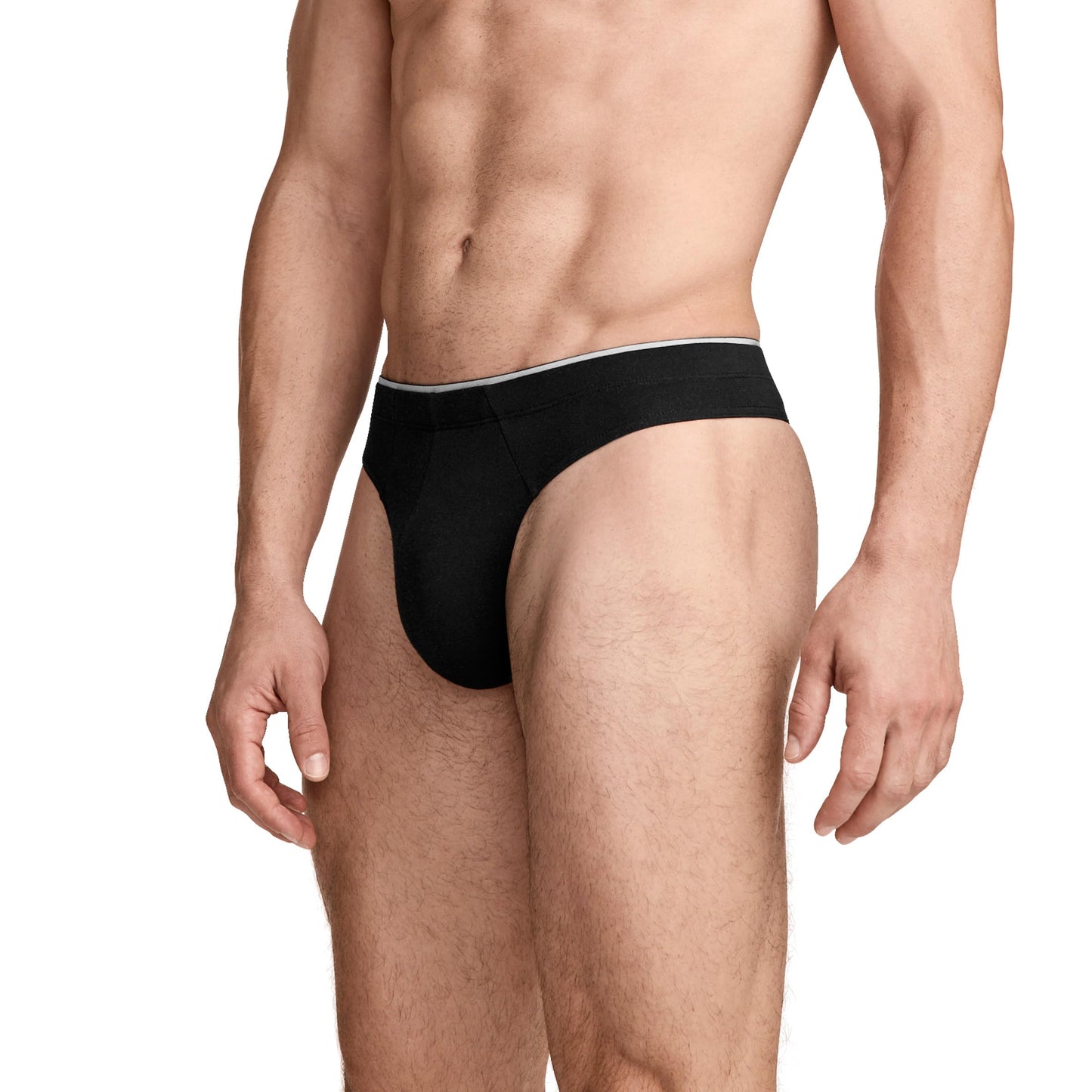 Jockey Men's Underwear True Style Thong - 3 Pack, Black Night, L