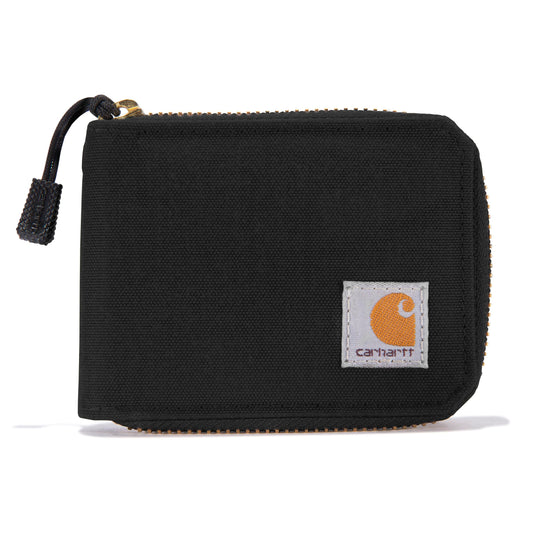 Carhartt Men's Nylon Duck Zipper Wallet, Black