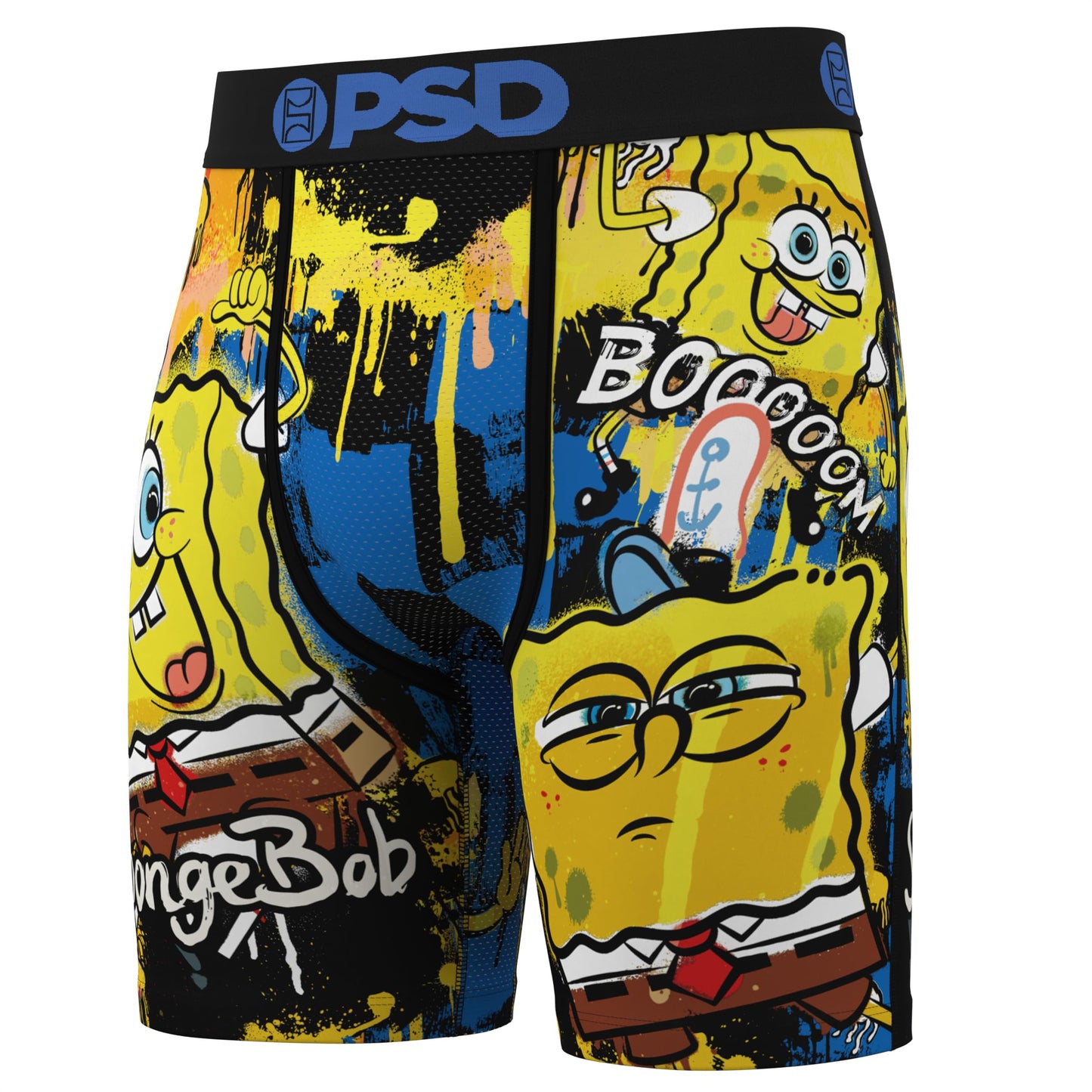 PSD Underwear Men's Spongebob Chaos Boxer Brief 3 Pack, Multi, XL