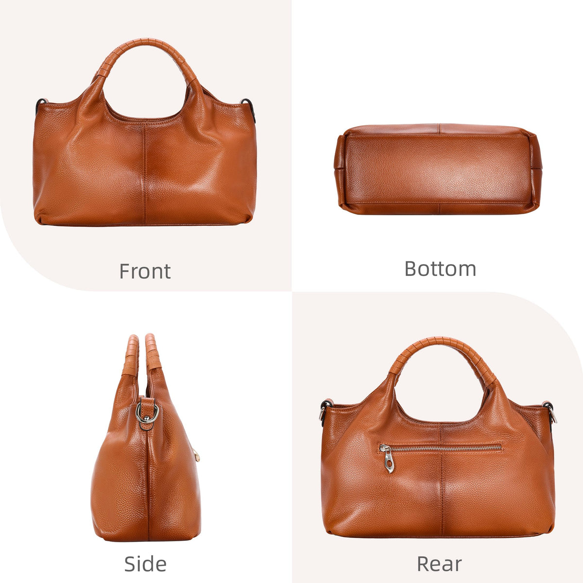 Iswee Leather Purses for Women Satchel Bag Crossbody Handbag Hobo Tote Bags