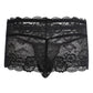 ABAFIP Men's Crossdresser Sissy Lingerie Low Waist Lace Mesh Sheer Mini Skirt + G-string Thong Panties 2 Piece Crossdressing Underwear set Black One Size