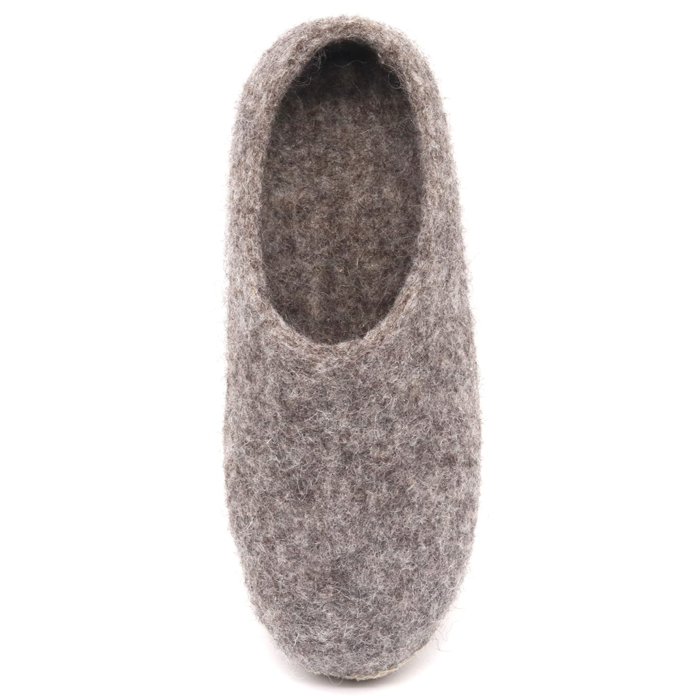 Nootkas Felted Merino Wool 'Newport' House Shoes for Men and Women – Cozy Indoor Slippers with Natural Temperature Regulation (Heather/Tan, W: 8.5-9 / M: 6-6.5)