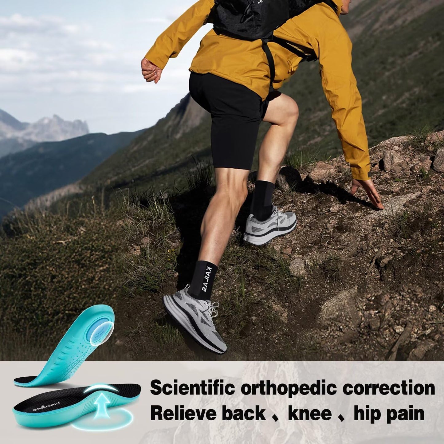 Men's Orthopedic Comfortable Trail Sneakers: Plantar Fasciitis Heel Spurs Arch Support Orthotic Neuropathy Ankle Pain Relief Running Shoes, Fit Hammer Toes Golf Workout Walking Shoes Grey Size 12