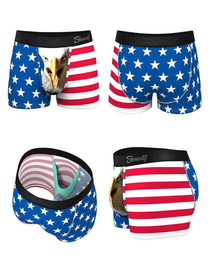 Shinesty Hammock Support Pouch Underwear For Men | Mens Boxer Briefs Short Leg | US Large American Eagle