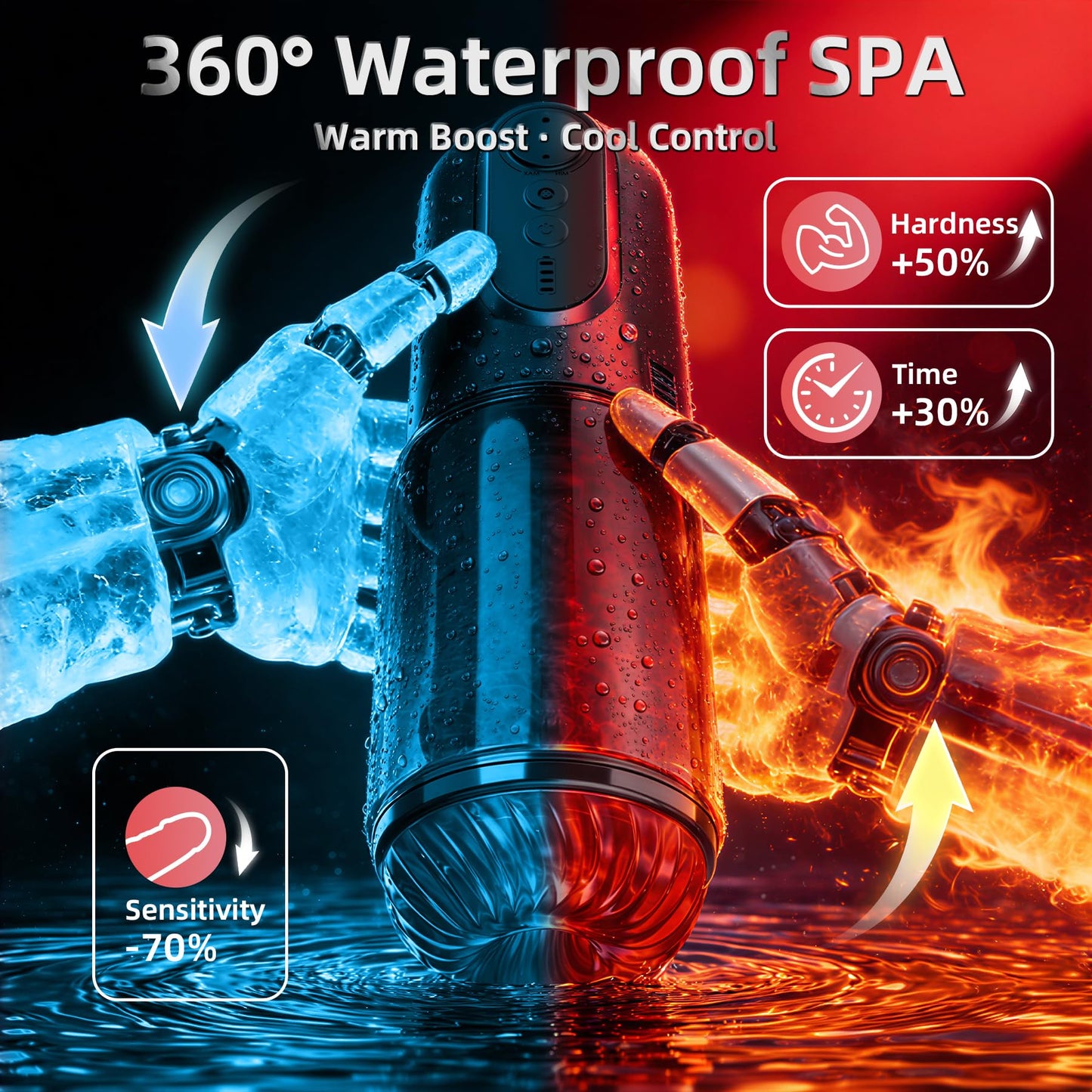 Male Masturbator Sex Toys for Men – CHARMIY APP Control Pocket Pussy Stroker with 5 Thrusting Rotating Licking & Sucking Modes, Waterproof Interactive Toy Penis Pump with CVT Speed & Power Display