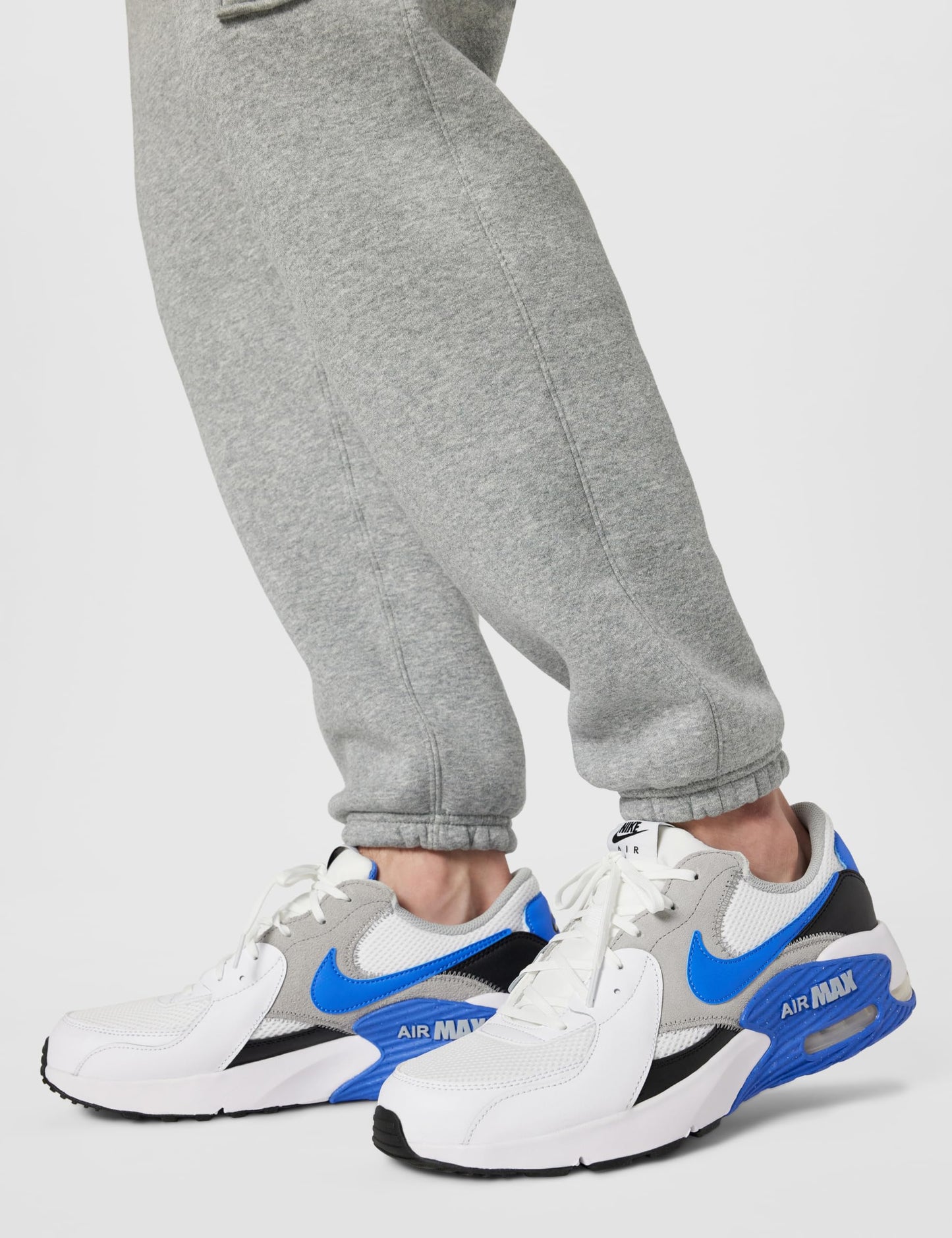 Nike Men's Air Max Excee Shoes, White/Blue Crystal-Light Smoke Grey-Black, 13