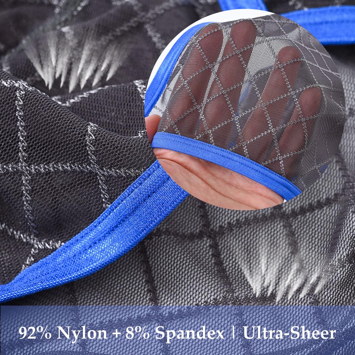 Men's See Through Sheer Underwear Ball Pouch Sexy Briefs Grey XL