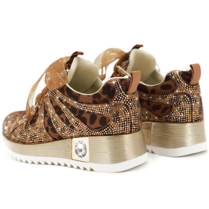 FINDVELL Women's Fashion Glitter Sneakers Platform Wedge Shoes Sparkly Rhinestone Breathable Sneakers Trendy Sequin Shoes Wedding Bride Dress Size 11