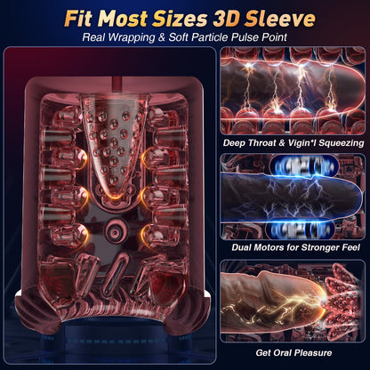 jodiyece Male Masturbator Penis Pump - Male Sex Toys for Men Sex Toy Pocket Pussies 7 Thrusting Rotating Vibrating Sucking Licking Stroker Adult Toys Vacuum Pumps & Enlargers LCD APP Whips Crops