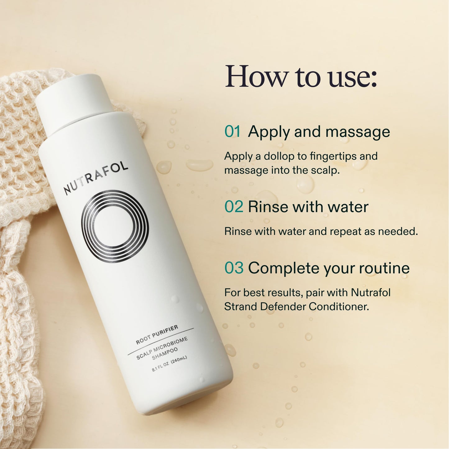 Nutrafol Shampoo, Cleanse and Hydrate Hair and Scalp, Improves Hair Volume, Strength and Texture, Physician-formulated for Thinning Hair, Color Safe, Sulfate Free - 8.1 Fl Oz Bottle