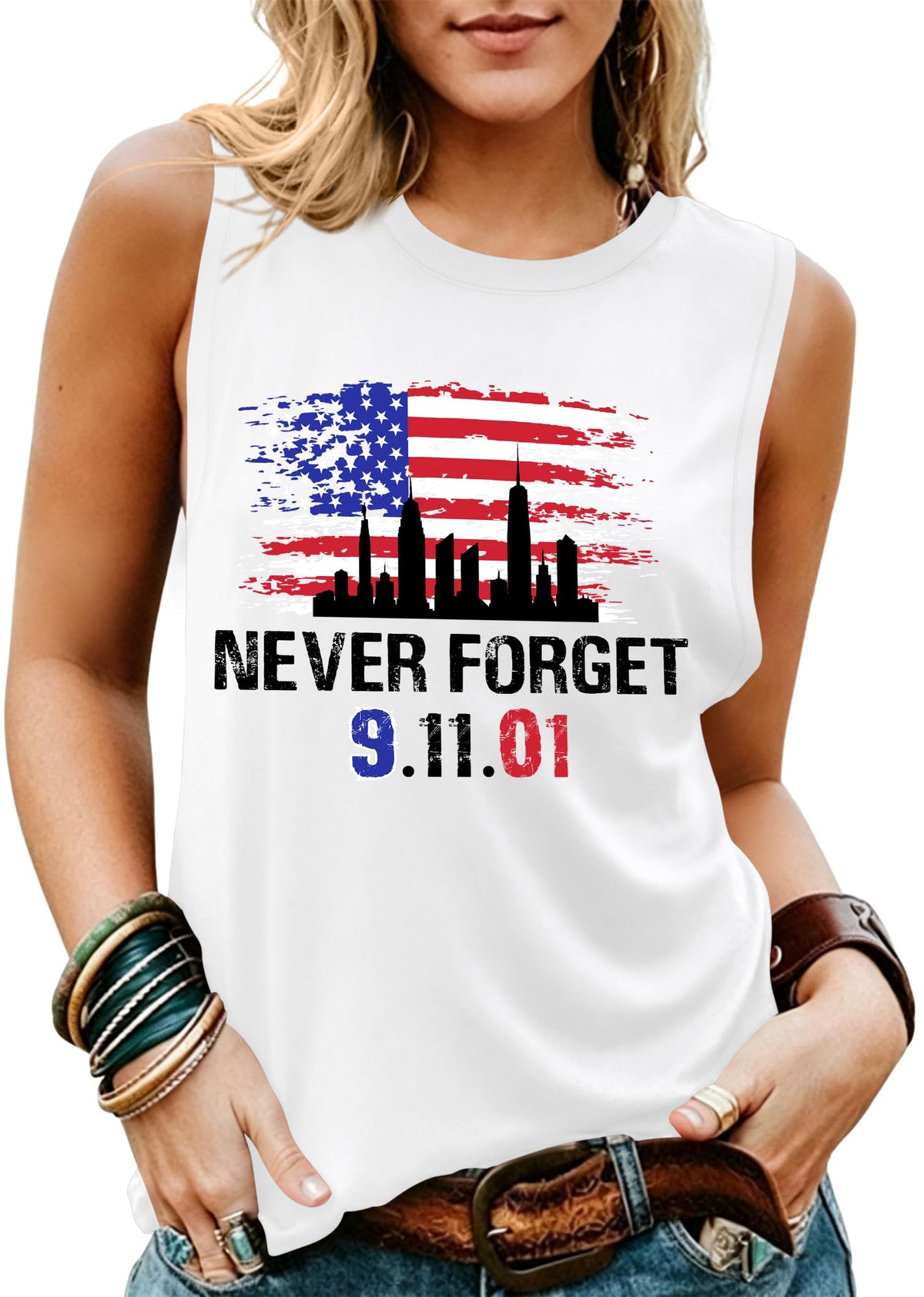 9/11 25th Anniversary Shirts Women 9 11 Memorial Never Forget Tank Top