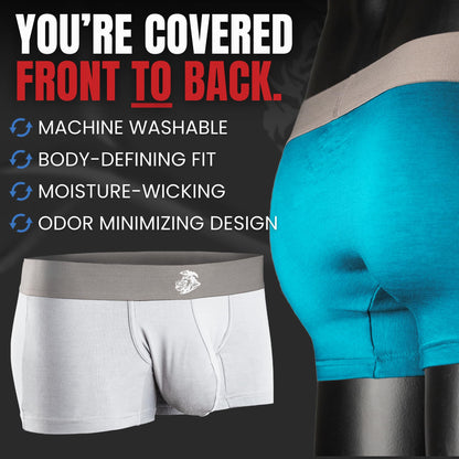 Real Men 3in Modal Boxer Briefs D Pouch Lrg 3pk SltGry/DrkHthrGry/Wht Mens Sexy Bulge Enhancing Underwear Boxer Briefs Short Leg Warmest Underwear For Men