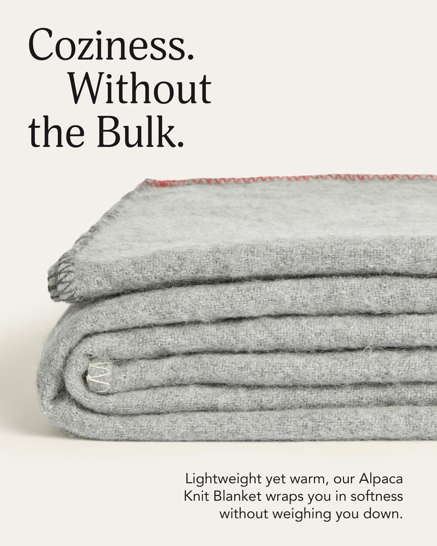 UnHide Knit Alpaca Blanket - 60" x 80" Ultra-Soft & Lightweight Throw - Made with Alpaca & Merino Wool - Sustainable & Ethically Sourced - Silver Fox