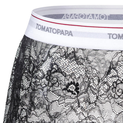 TOMATOPAPA Men's Italian Style Lace Boxer Briefs, Loose See-Through Mesh Underwear, Breathable and Quick-Drying Casual Athletic Boxer Briefs, Suitable for Daily, Leisure and Sleeping Wear