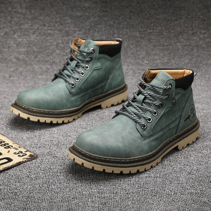 Shaire Men's Leather Chukka Boots | Lace-Up Ankle Boots for Men | Casual Comfort Boots