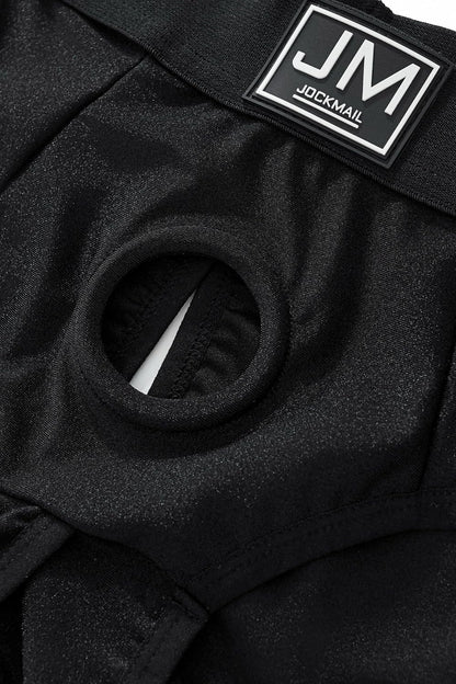 JOCKMAIL Men’s Briefs Underwear Mesh Low Rise Quick Dry Bikini Athletic Underpants for Gym Sport Daily Wear (US, Alpha, Medium, Regular, Regular, Black)