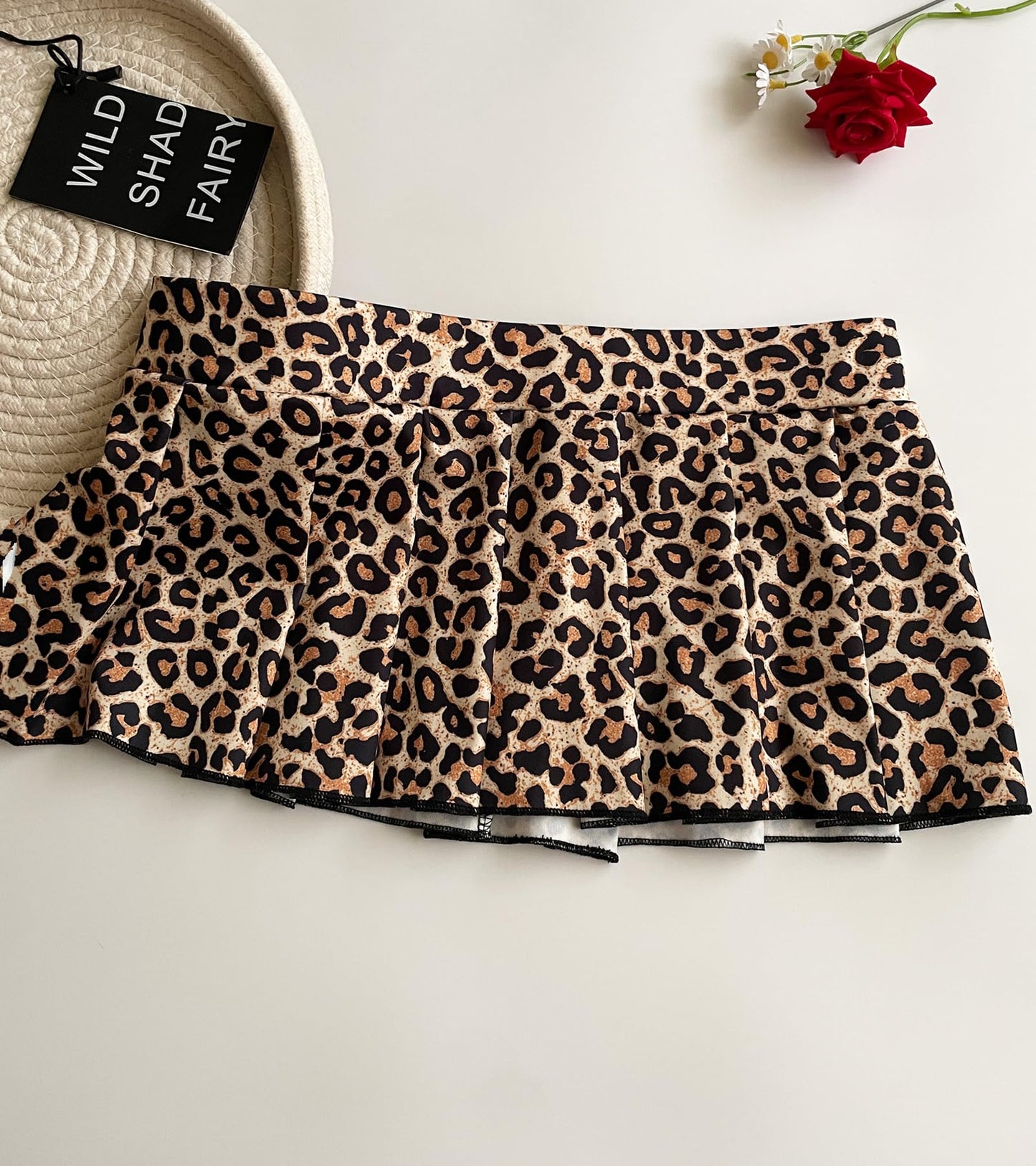 Mens Sissy Costume Outfit Sexy Leopard Mini Skirt For Men Crossdressing (Leopard, One Size)