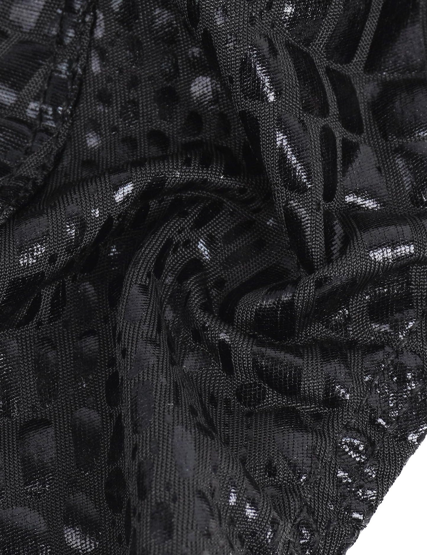 Men's G-String Thong Underwear Sexy Crocodile Print Pouch, Low Rise Lace Briefs Soft T-Back Lingerie Panties Black M
