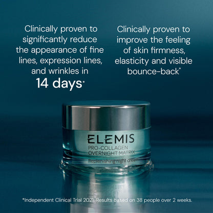 ELEMIS Pro-Collagen Overnight Matrix 50ml, Anti-Aging Night Cream To Firm, Smooth & Replenish Skin