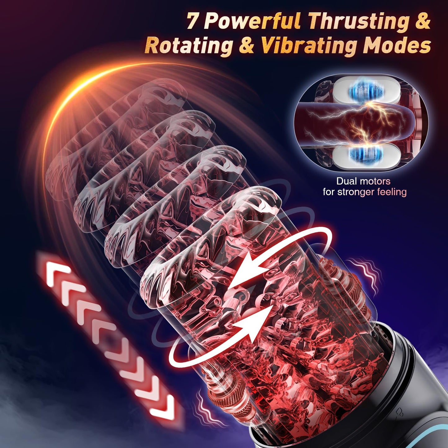 jodiyece Male Masturbator Penis Pump - Male Sex Toys for Men Sex Toy Pocket Pussies 7 Thrusting Rotating Vibrating Sucking Licking Stroker Adult Toys Vacuum Pumps & Enlargers LCD APP Whips Crops