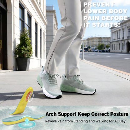 Men's Orthopedic Wide Comfortable Trail Sneaker: Casual Plantar Fasciitis Heel Spurs Arch Support Orthotic Neuropathy Pain Relief Trekking Shoes, Slip On Hammer Toes Leisure Walking Shoes Mint Size 12