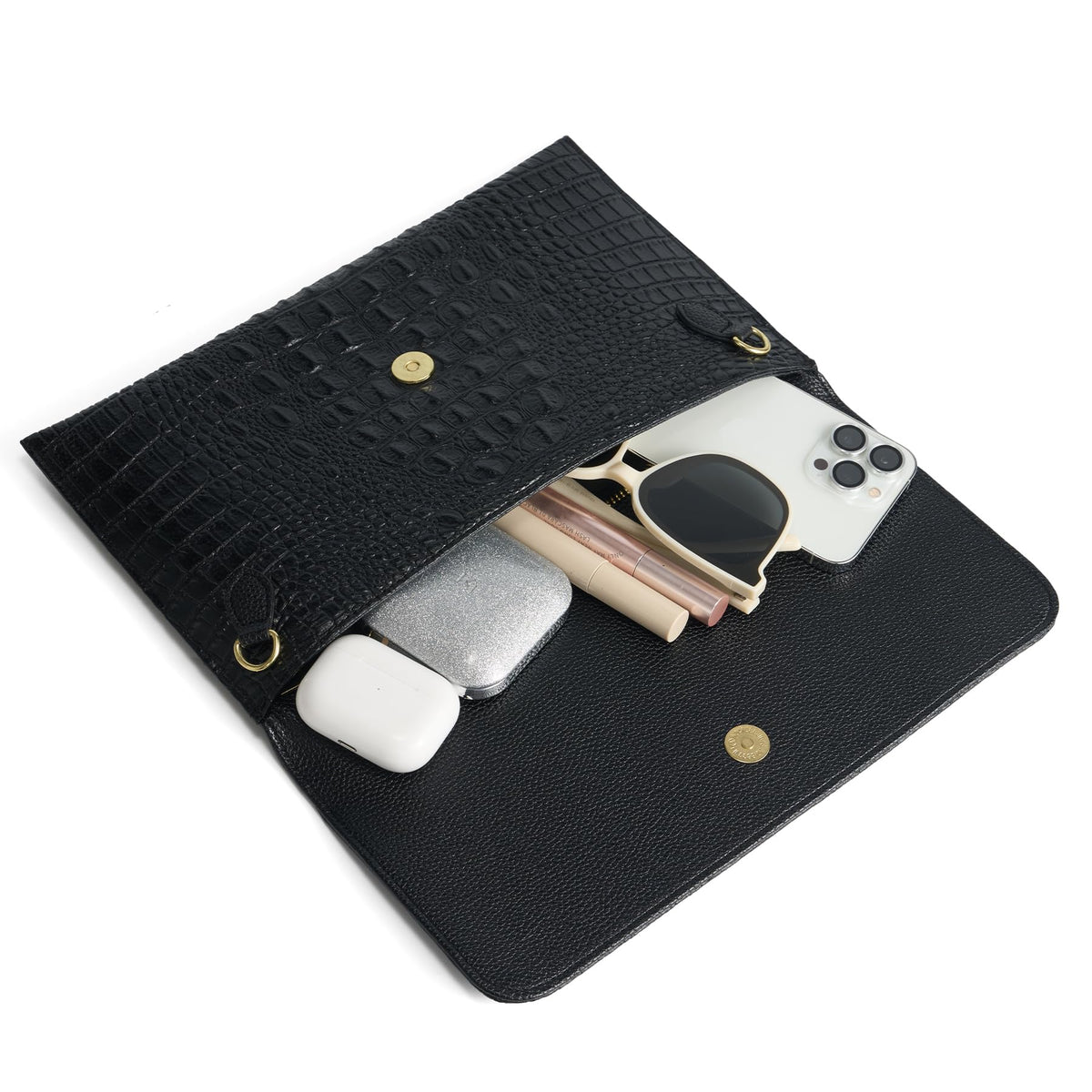 Evening Clutch Purses for Women Elegant Wristlet Wallets Crocodile Pattern PU Leather Cross body Purse Formal/Wedding