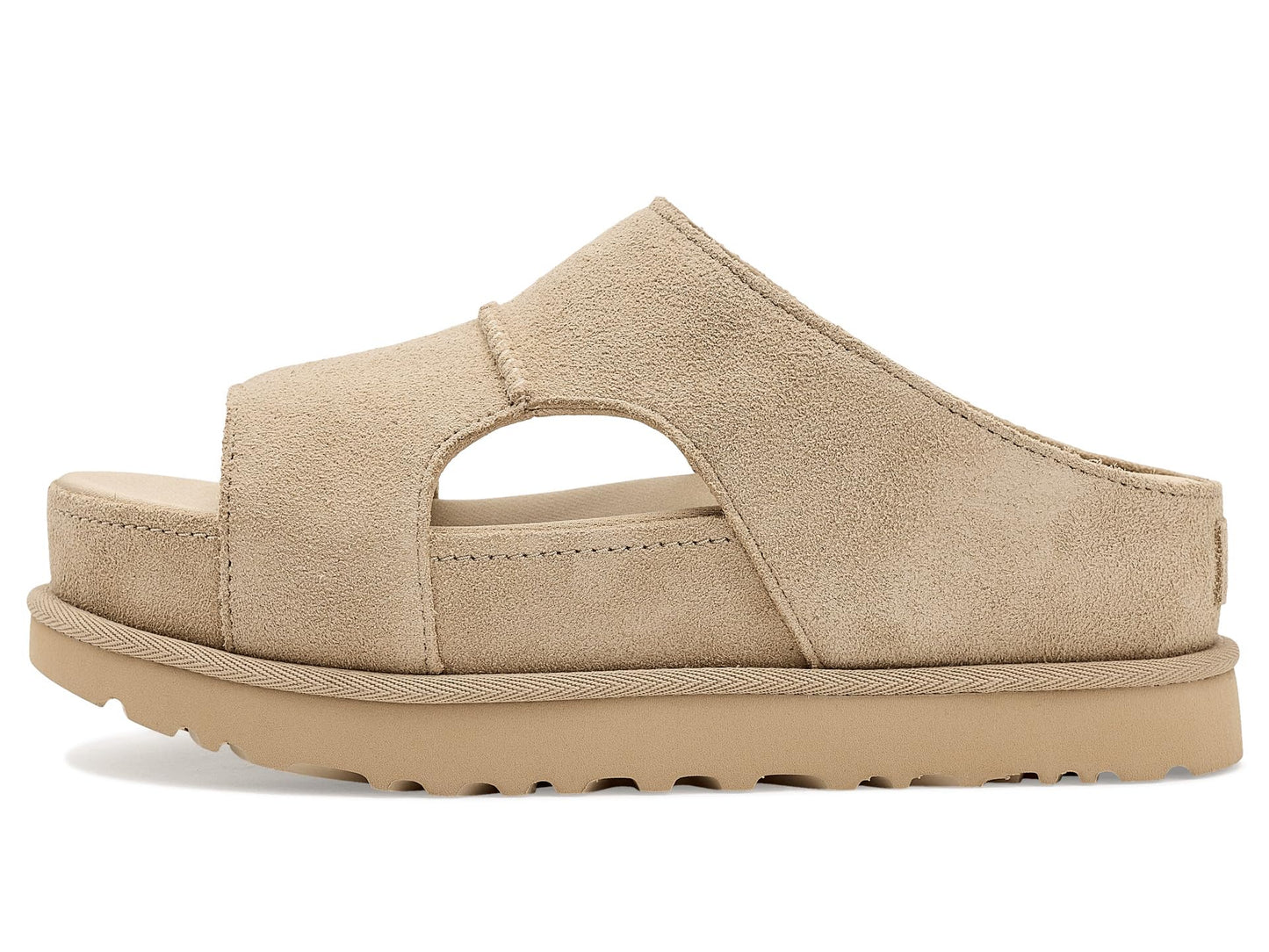 UGG Women's Goldenstar Hi Cutout Slide Sandal, Sand, 8.5
