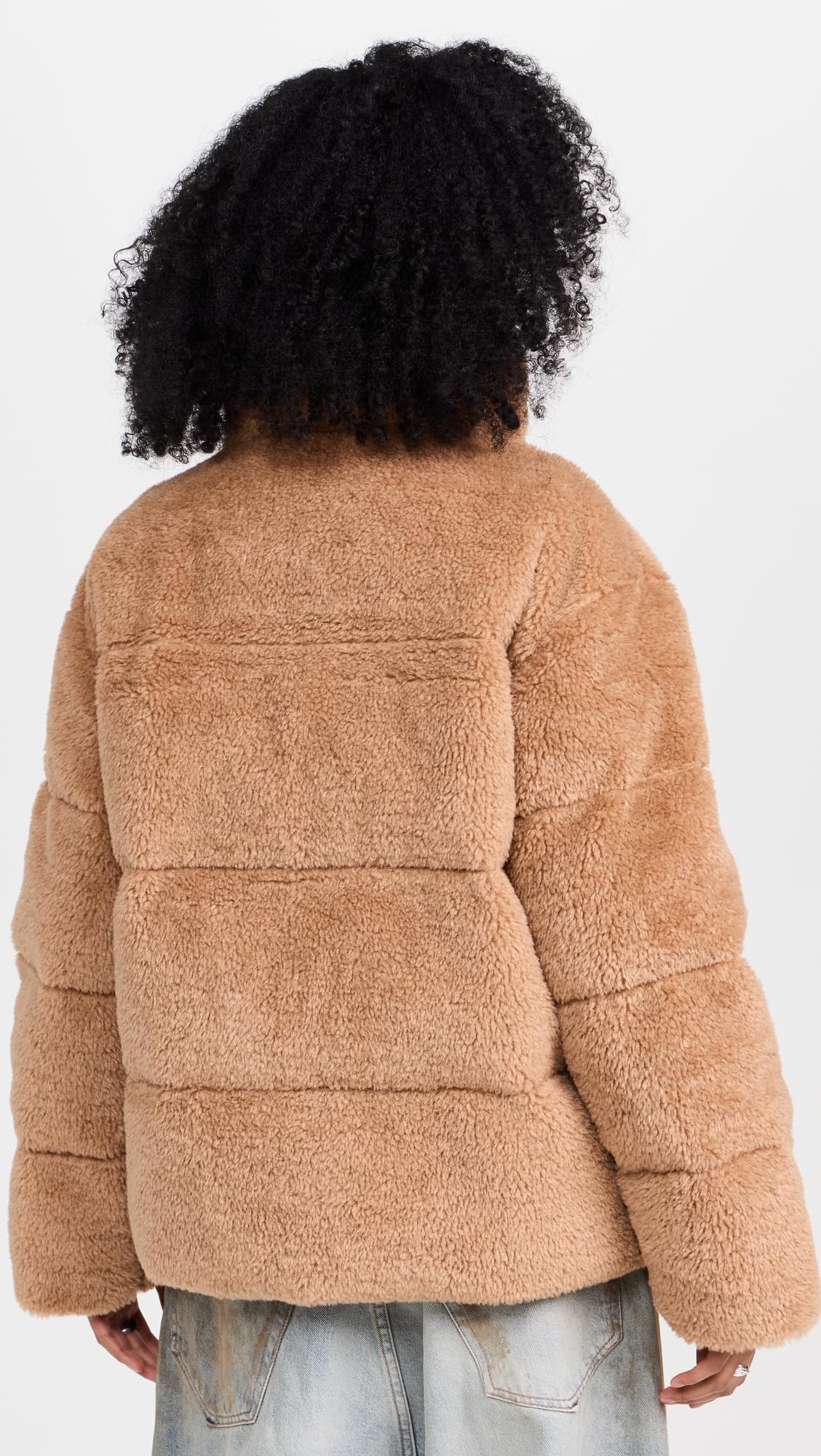UGG Women's Emmalyn Uggfluff Puffer Jacket, Camel, M