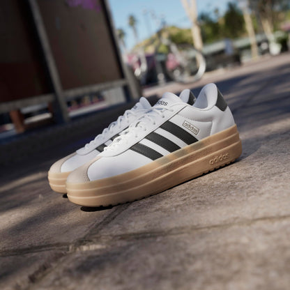 adidas Women's VL Court Bold, White/Black/Wonder Beige, 8