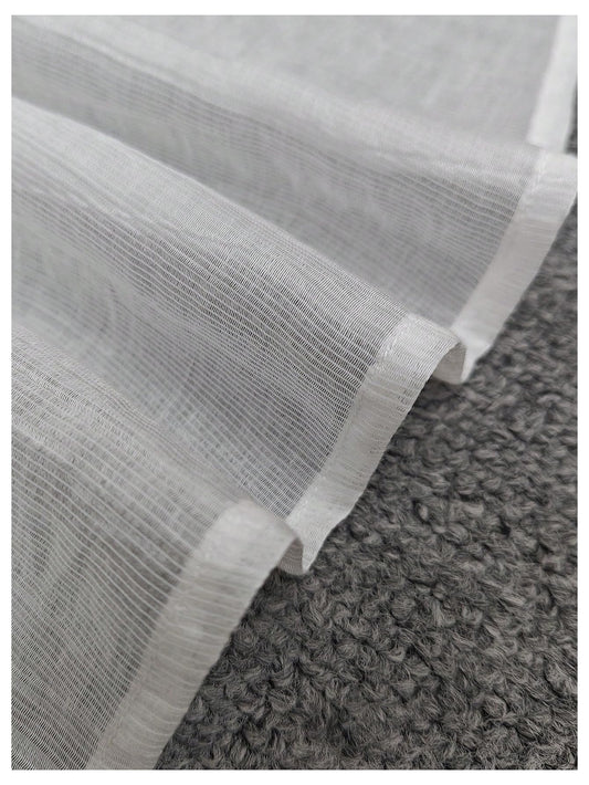 OYOANGLE Men's Mesh Sheer Button Down Shirts Long Sleeve Fitted Party Club Shirt Top White Medium