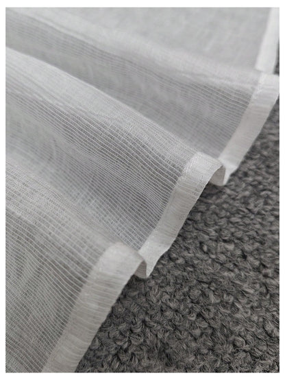 OYOANGLE Men's Mesh Sheer Button Down Shirts Long Sleeve Fitted Party Club Shirt Top White Medium