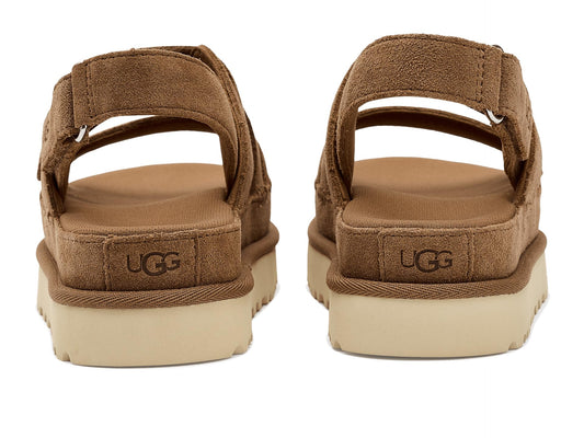 UGG Women's Goldenstar Gleam Sandal, Chestnut, 8.5