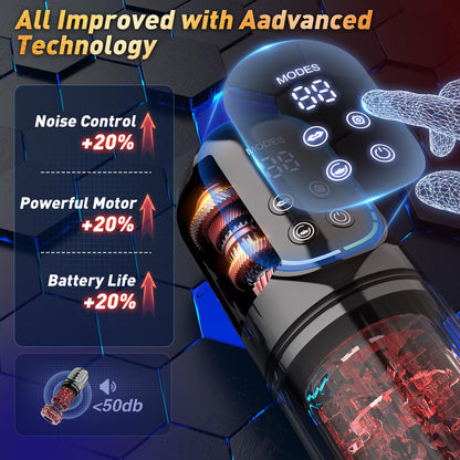 jodiyece Male Masturbator Penis Pump - Male Sex Toys for Men Sex Toy Pocket Pussies 7 Thrusting Rotating Vibrating Sucking Licking Stroker Adult Toys Vacuum Pumps & Enlargers LCD APP Whips Crops
